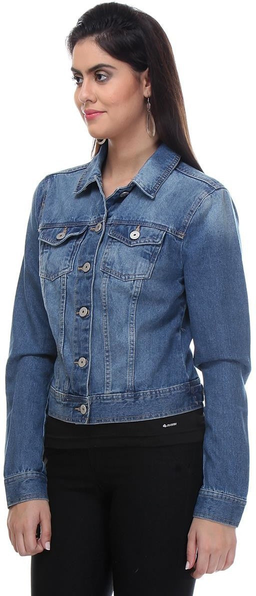 KOTTY Women Solid Denim Jacket