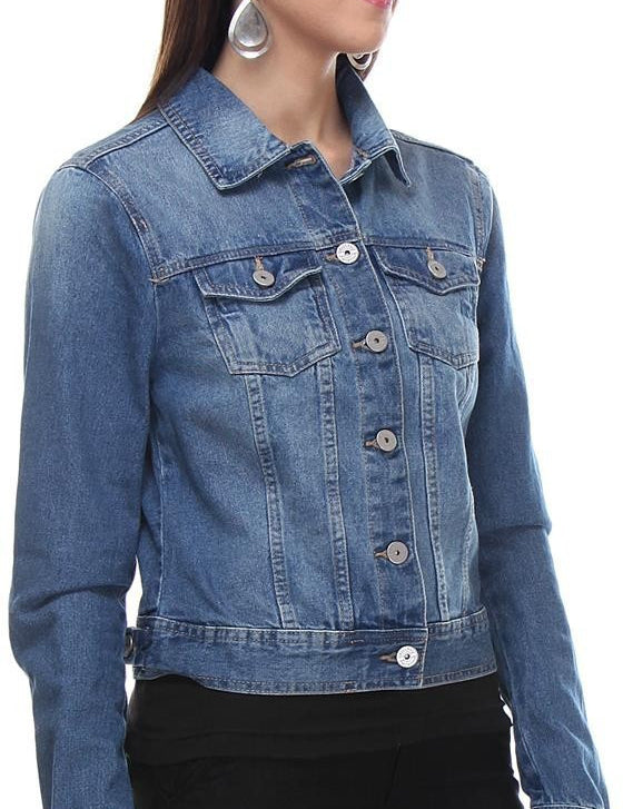 KOTTY Women Solid Denim Jacket