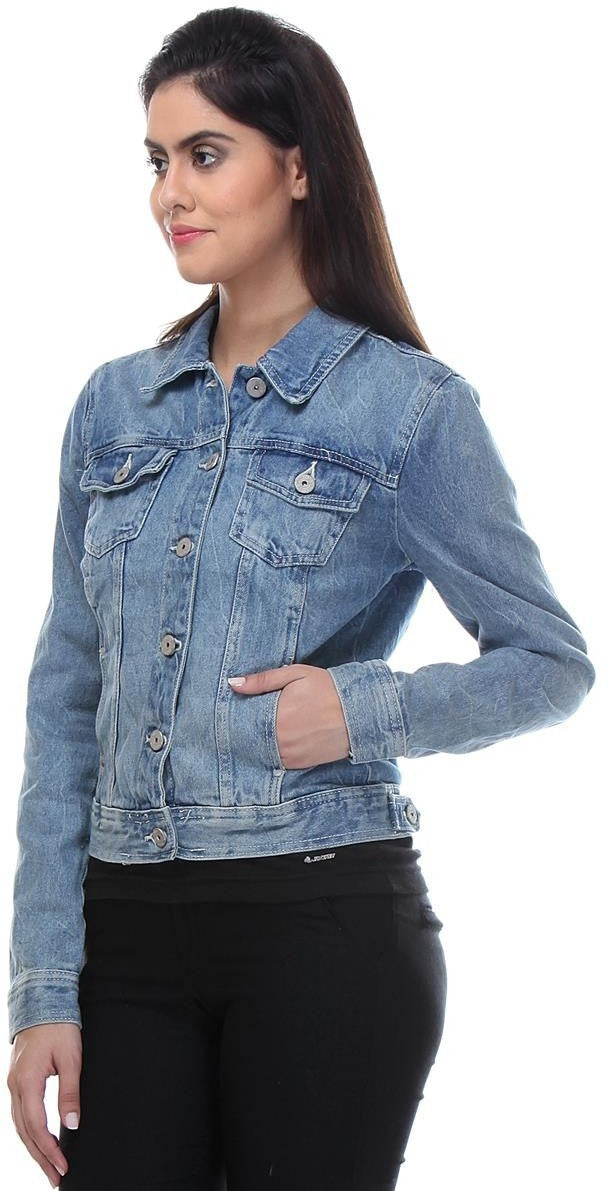 KOTTY Women Solid Denim Jacket