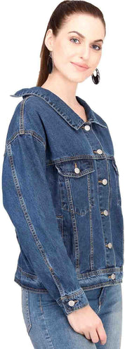 KOTTY Full Sleeve Printed, Dyed/Ombre Women Denim Jacket 