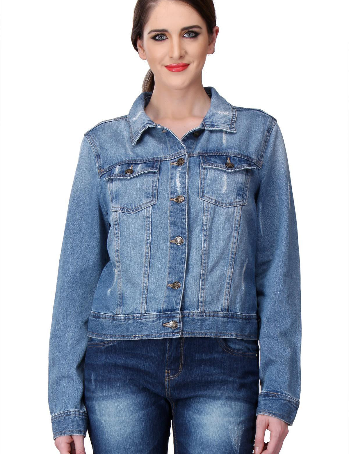 KOTTY Full Sleeve Self Design Women Jacket 