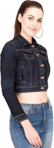 KOTTY Full Sleeve Dyed/Ombre Women Denim Jacket 