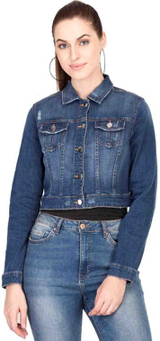KOTTY Solid Denim Jacket For Women