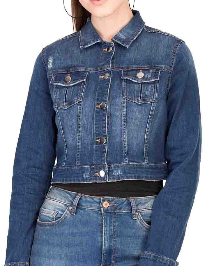 KOTTY Solid Denim Jacket For Women