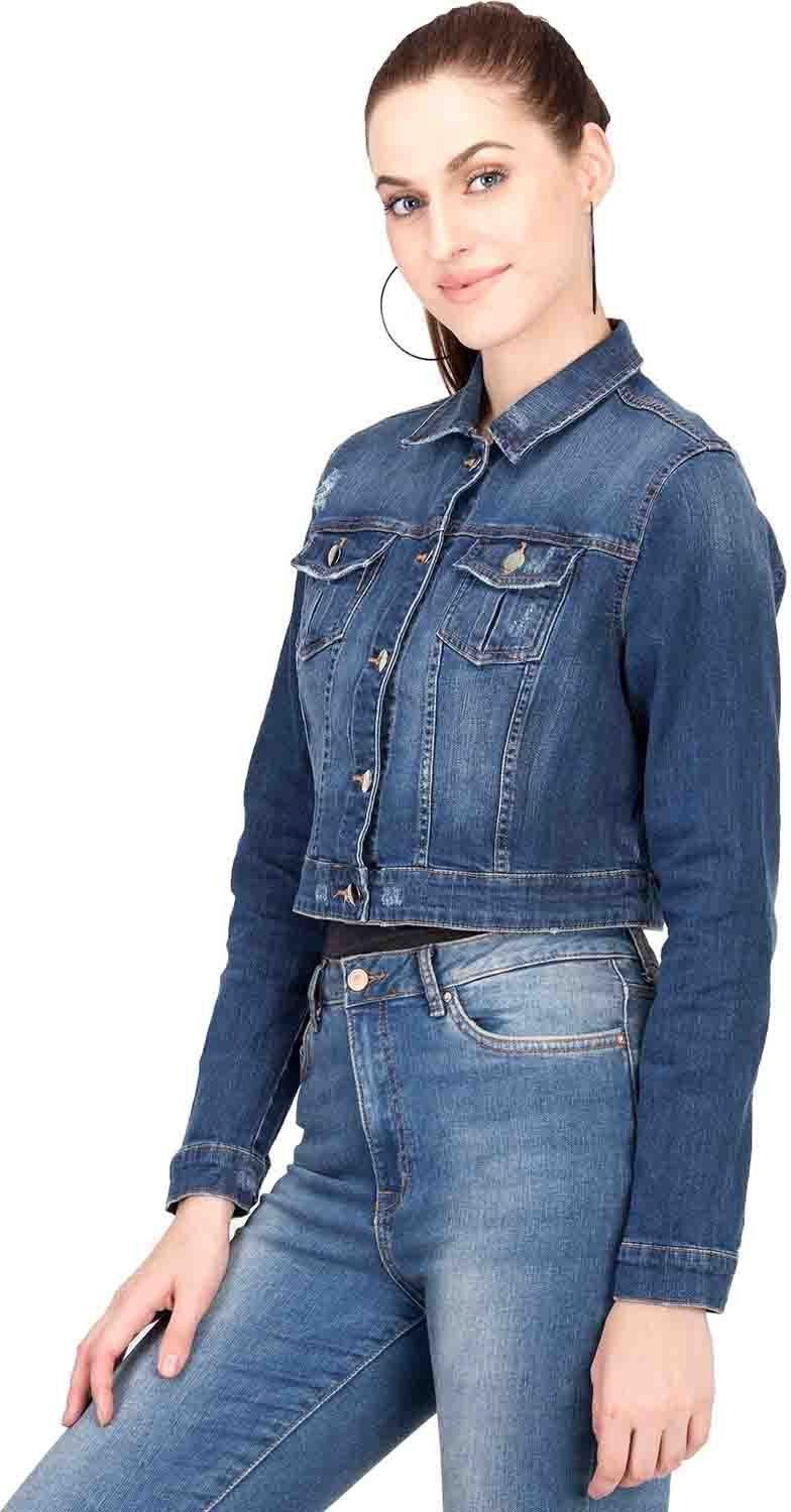 KOTTY Solid Denim Jacket For Women