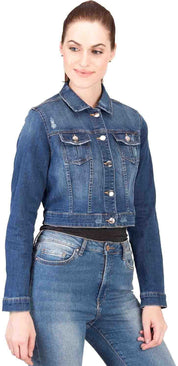 KOTTY Solid Denim Jacket For Women