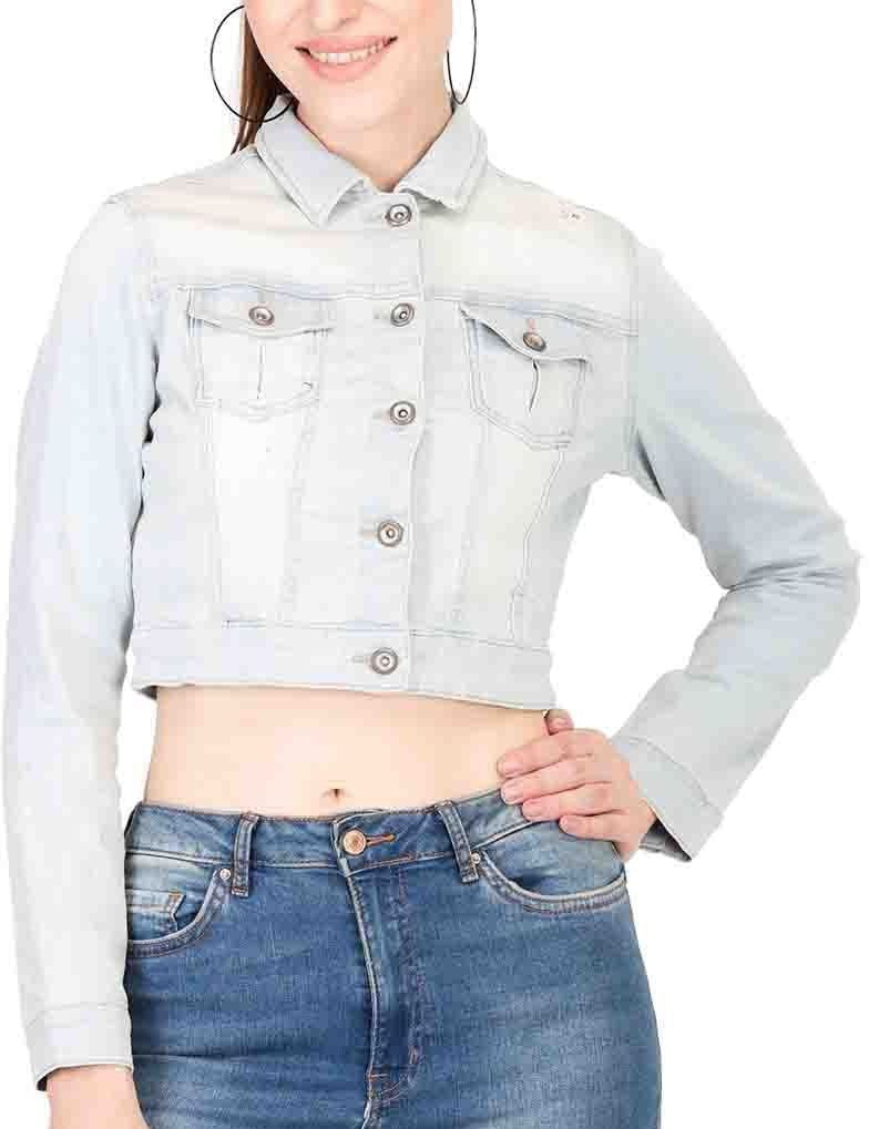 KOTTY Solid Denim Jacket For Women