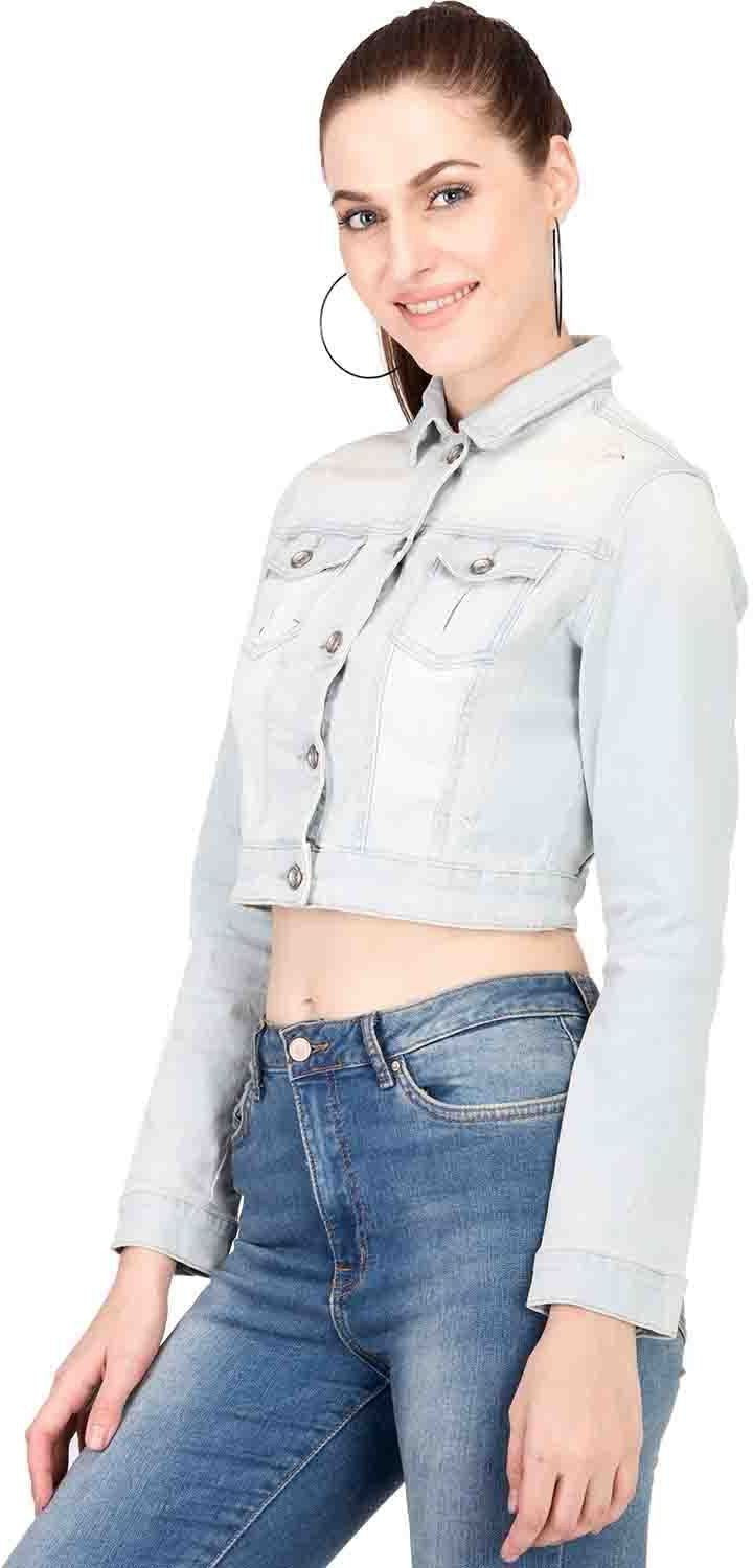 KOTTY Solid Denim Jacket For Women