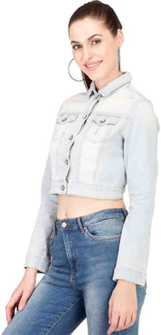 KOTTY Solid Denim Jacket For Women