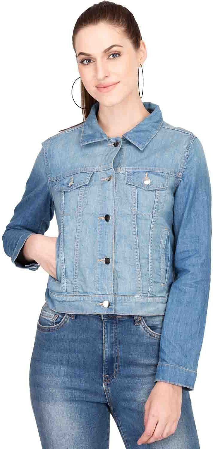 KOTTY Solid Denim Jacket For Women