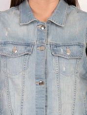 KOTTY Sleeveless Solid Women Denim Jacket 