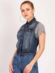 KOTTY Plain Denim Jacket For Women