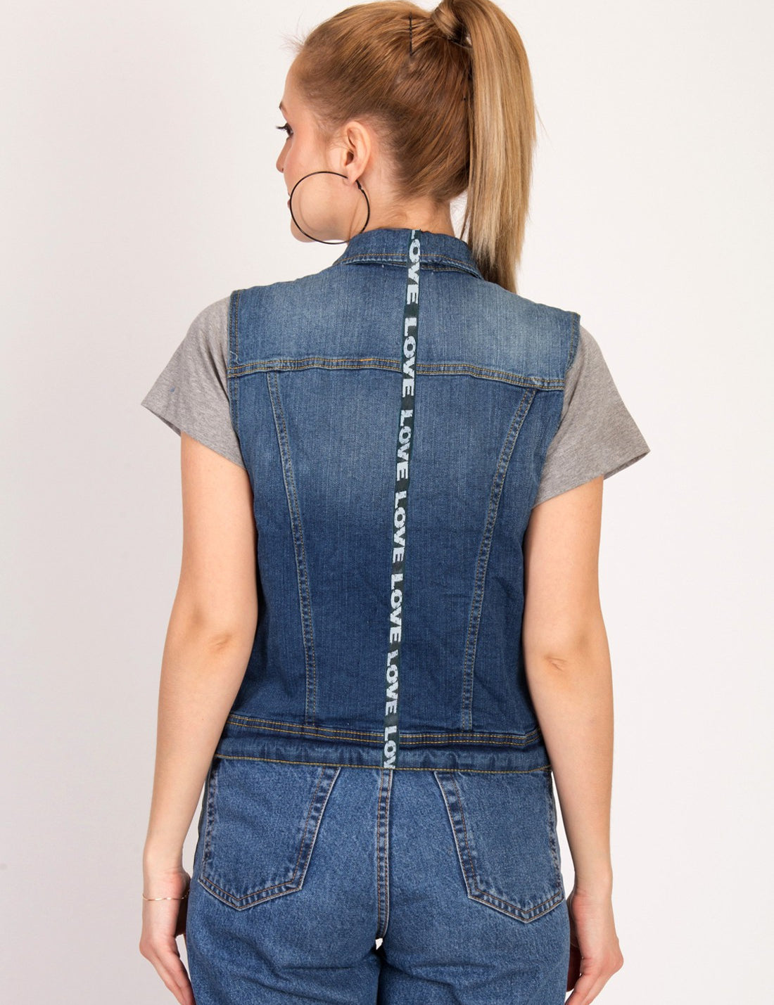 KOTTY Sleeveless Solid Women Denim Jacket 