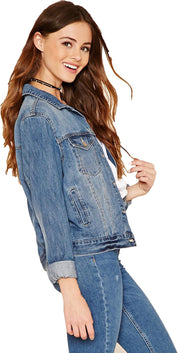 KOTTY Full Sleeve Solid Women Denim Jacket 