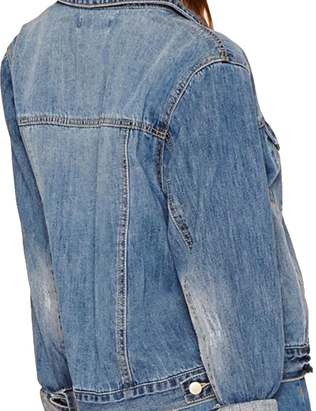 KOTTY Full Sleeve Solid Women Denim Jacket 