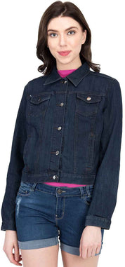 KOTTY Full Sleeve Solid Women Denim Jacket 