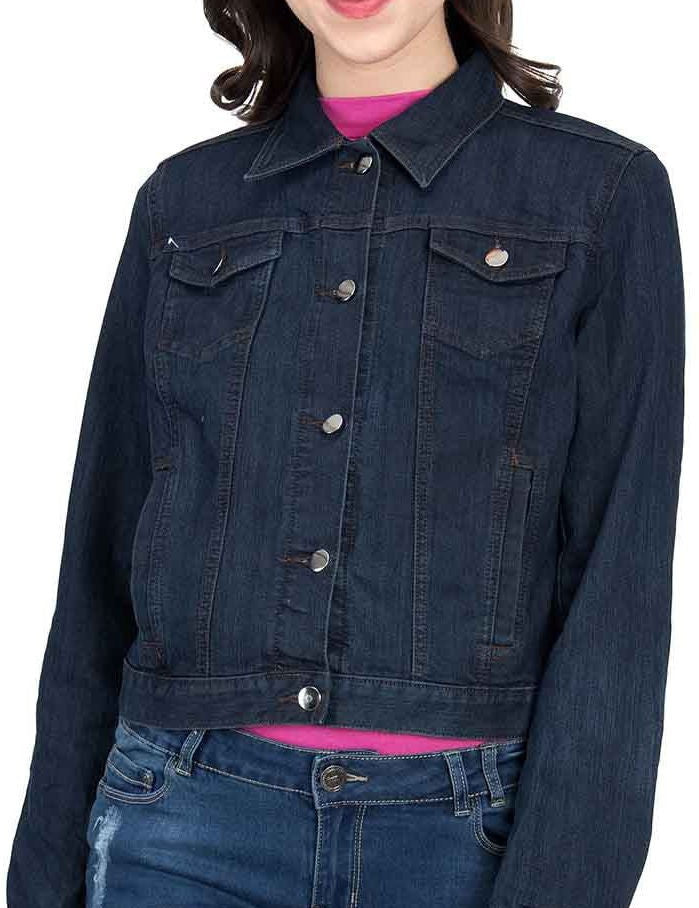 KOTTY Full Sleeve Solid Women Denim Jacket 