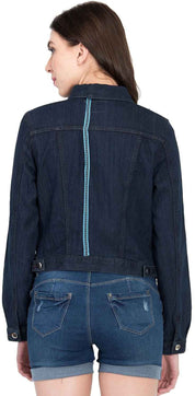 KOTTY Full Sleeve Solid Women Denim Jacket 