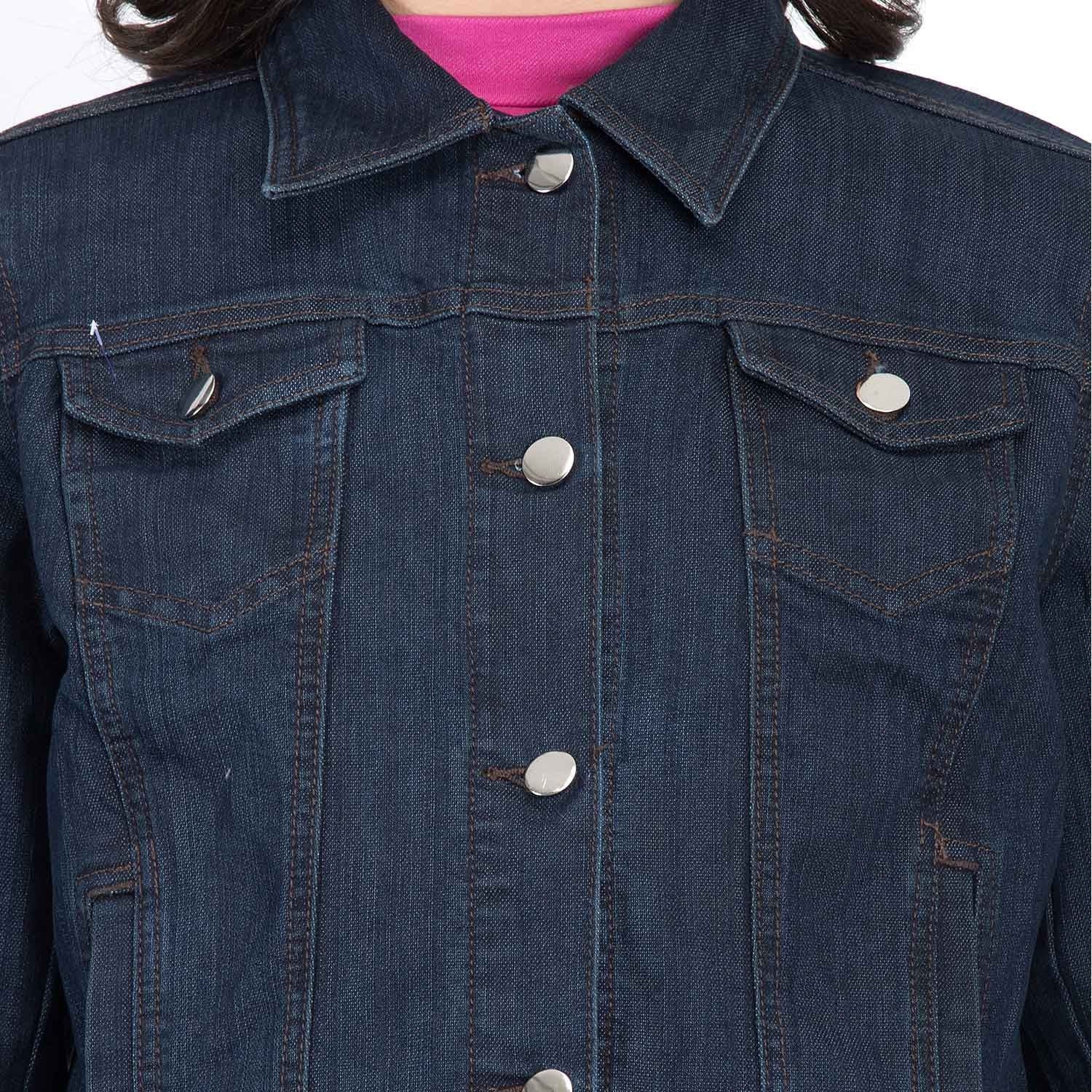 KOTTY Full Sleeve Solid Women Denim Jacket 
