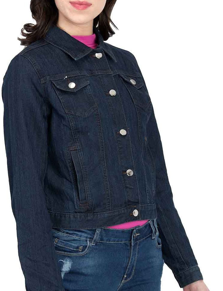 KOTTY Full Sleeve Solid Women Denim Jacket 