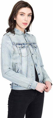 KOTTY Women Solid Denim Jacket