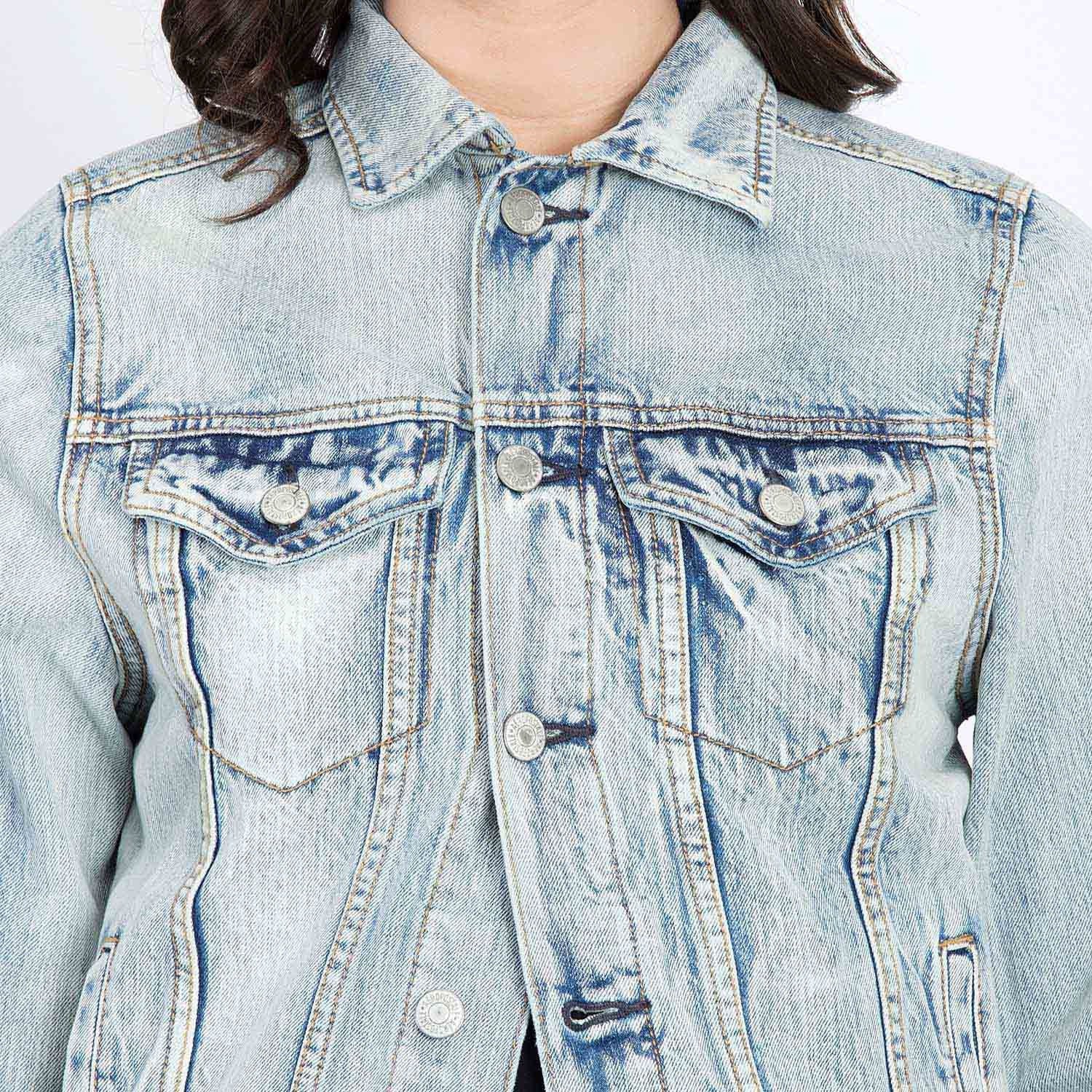 KOTTY Women Solid Denim Jacket
