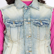 KOTTY Sleeveless Dyed/Ombre Women Denim Jacket 