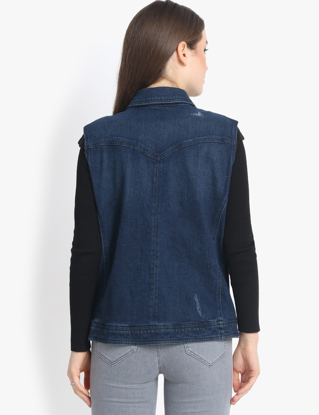 KOTTY Sleeveless Washed Women Denim Jacket 