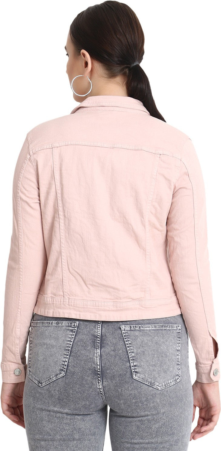 KOTTY Full Sleeve Solid Women Denim Jacket 