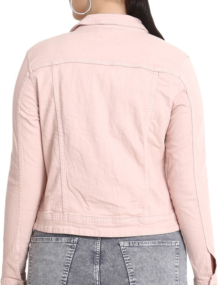 KOTTY Full Sleeve Solid Women Denim Jacket 