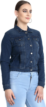 KOTTY Full Sleeve Washed Women Denim Jacket 