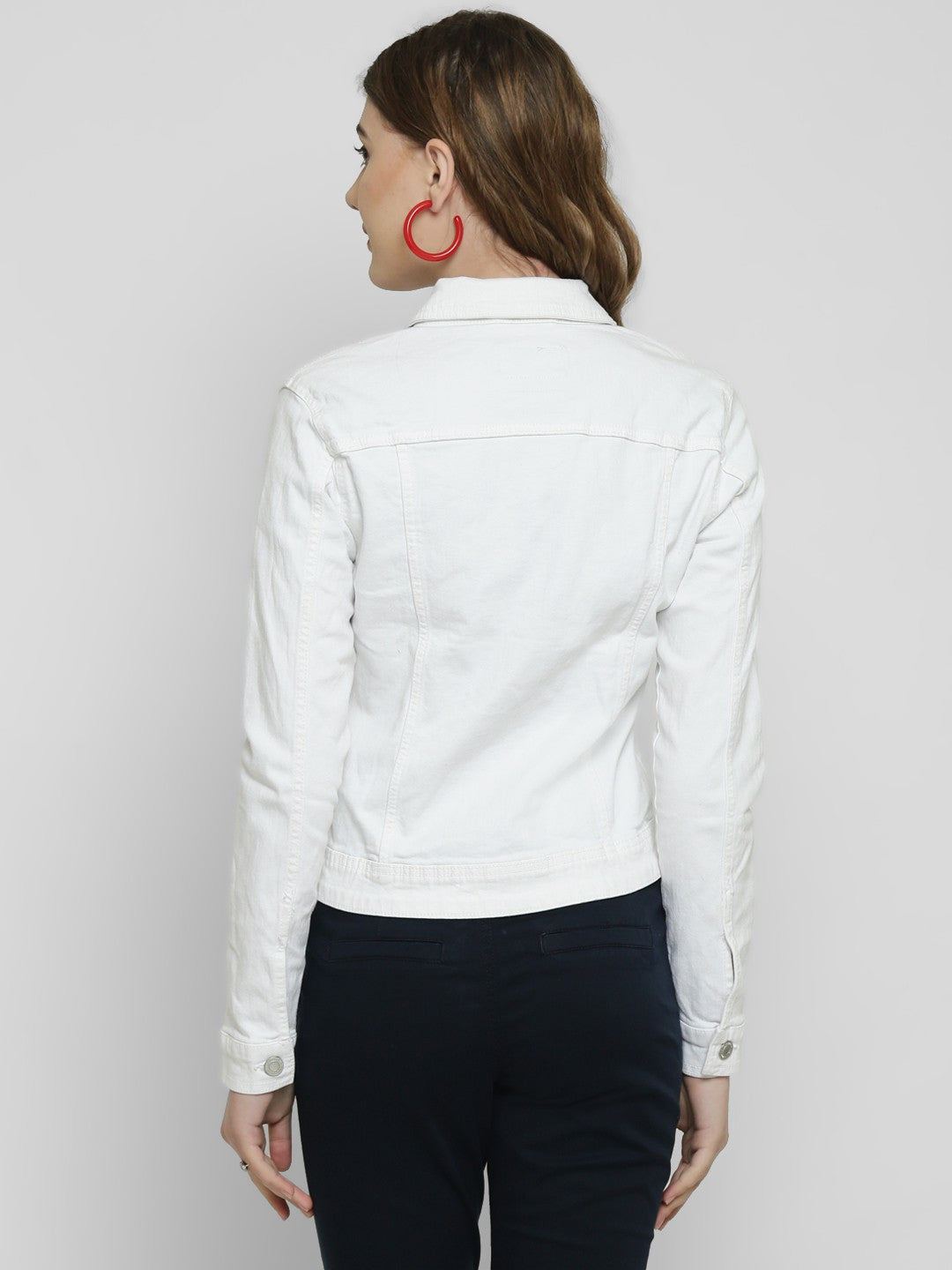 KOTTY Full Sleeve Self Design Women Denim Jacket 