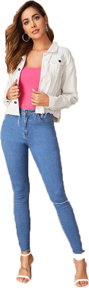 KOTTY Full Sleeve Solid Women Denim Jacket 