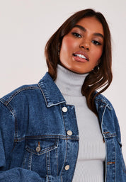 KOTTY Full Sleeve Solid Women Denim Jacket 