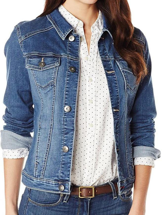 KOTTY Full Sleeve Solid Women Denim Jacket 