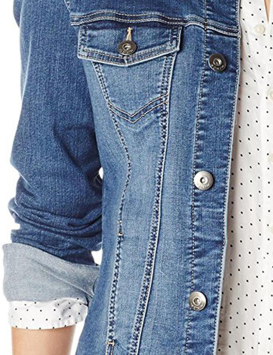 KOTTY Full Sleeve Solid Women Denim Jacket 