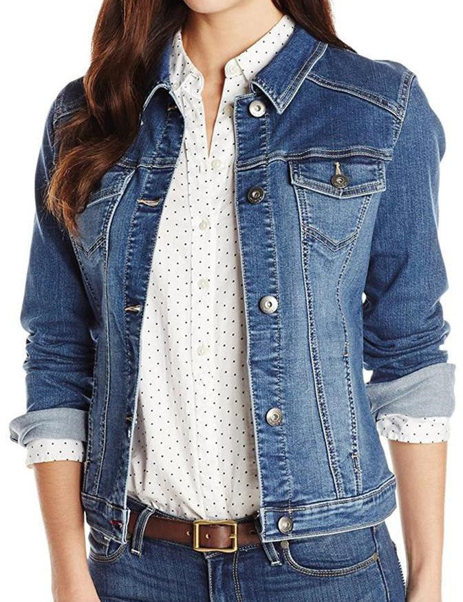 KOTTY Full Sleeve Solid Women Denim Jacket 