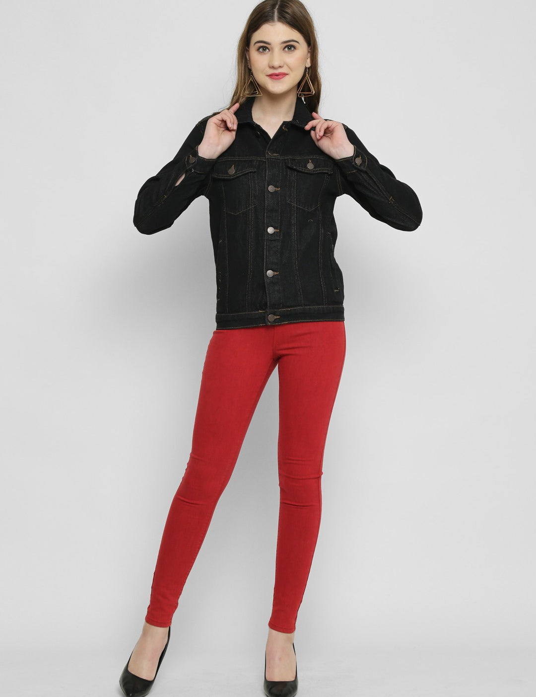 KOTTY Full Sleeve Solid Women Denim Jacket 