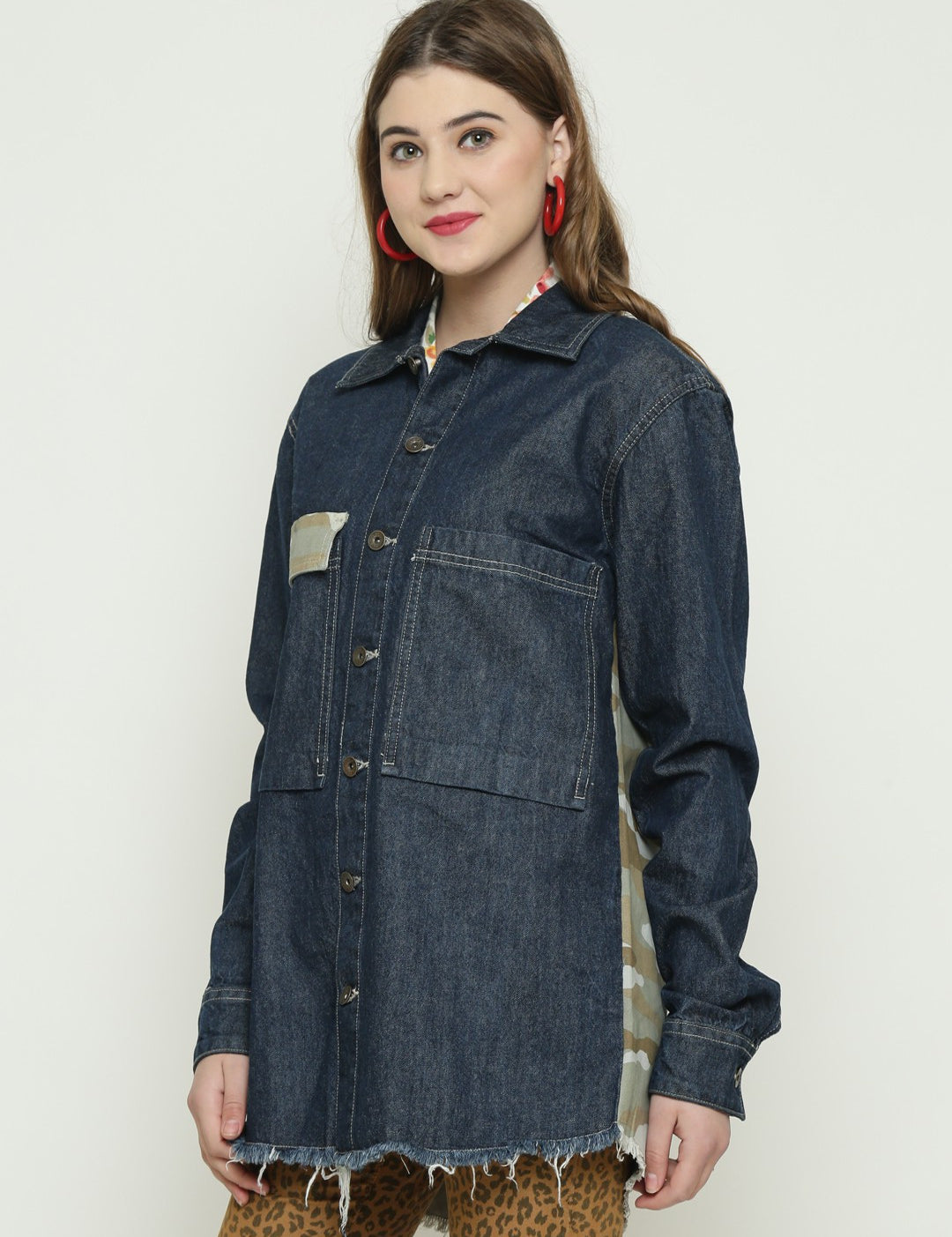 KOTTY Full Sleeve Washed, Printed Women Denim Jacket 