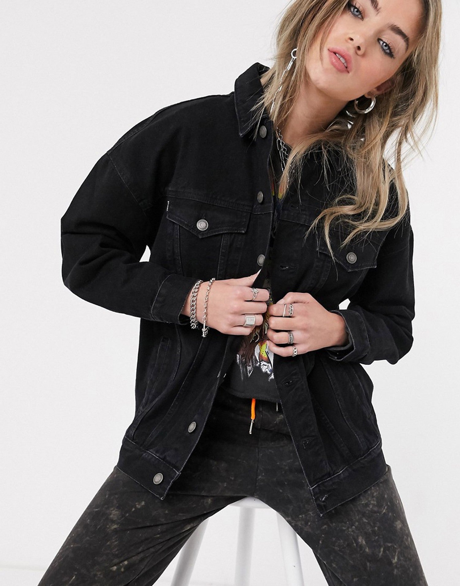 KOTTY Full Sleeve Solid Women Denim Jacket 