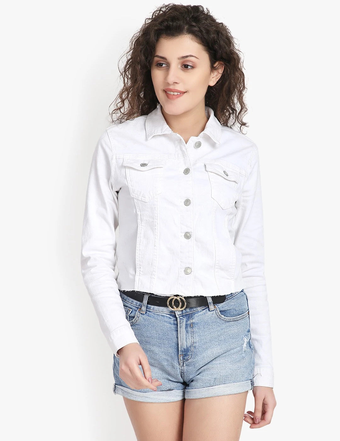 KOTTY Full Sleeve Washed Women Denim Jacket 