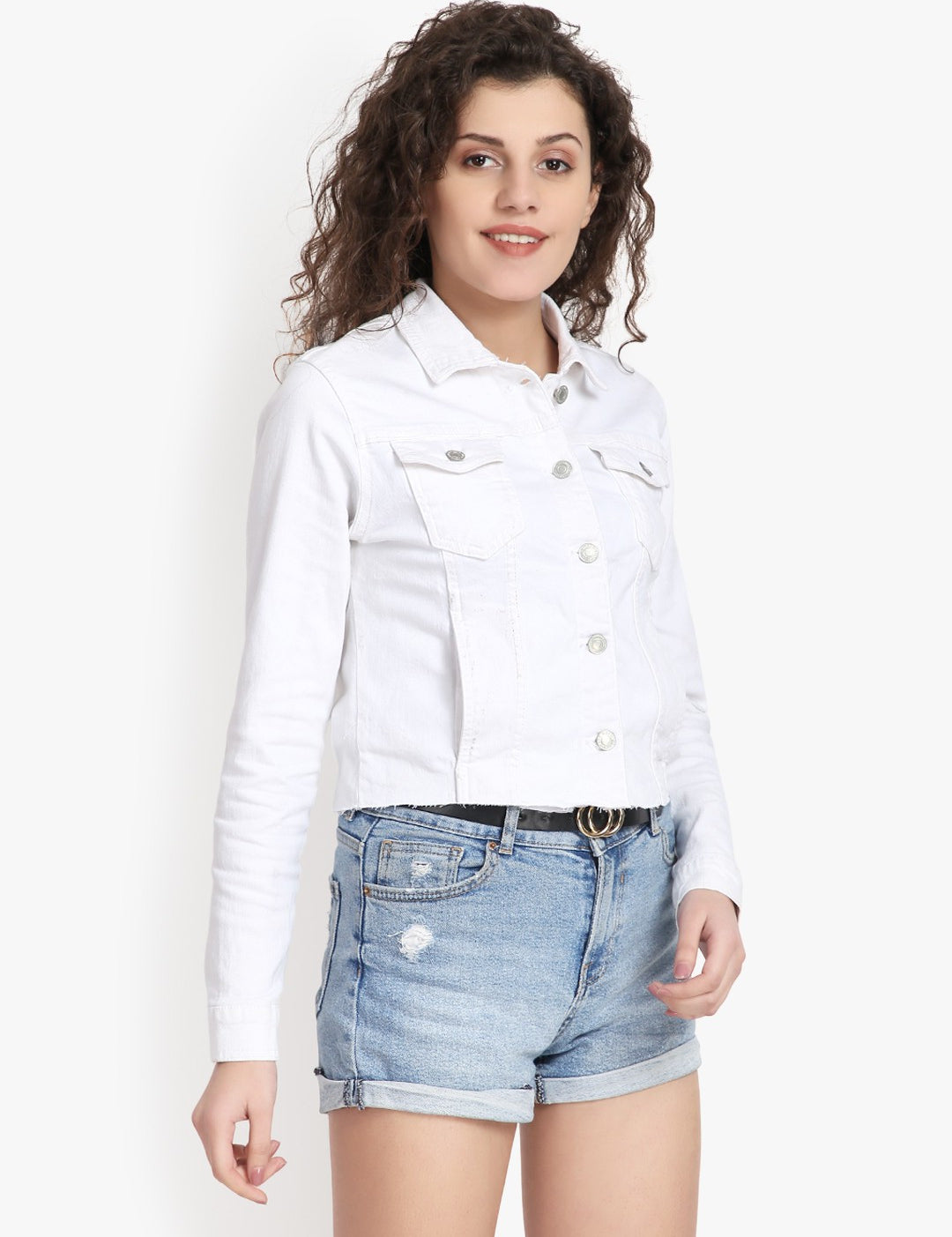 KOTTY Full Sleeve Washed Women Denim Jacket 