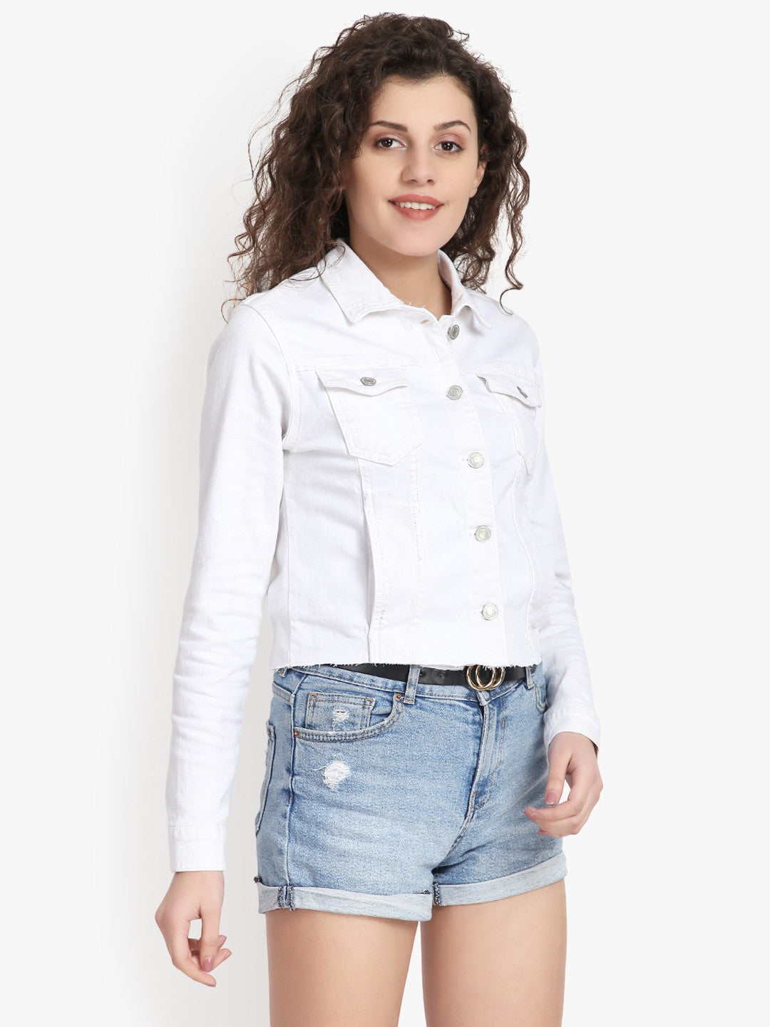 KOTTY Full Sleeve Washed Women Denim Jacket 