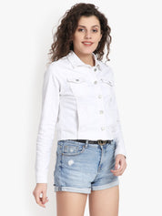 KOTTY Full Sleeve Washed Women Denim Jacket 