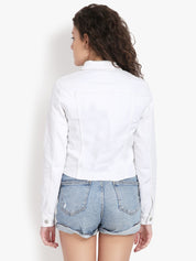 KOTTY Full Sleeve Washed Women Denim Jacket 