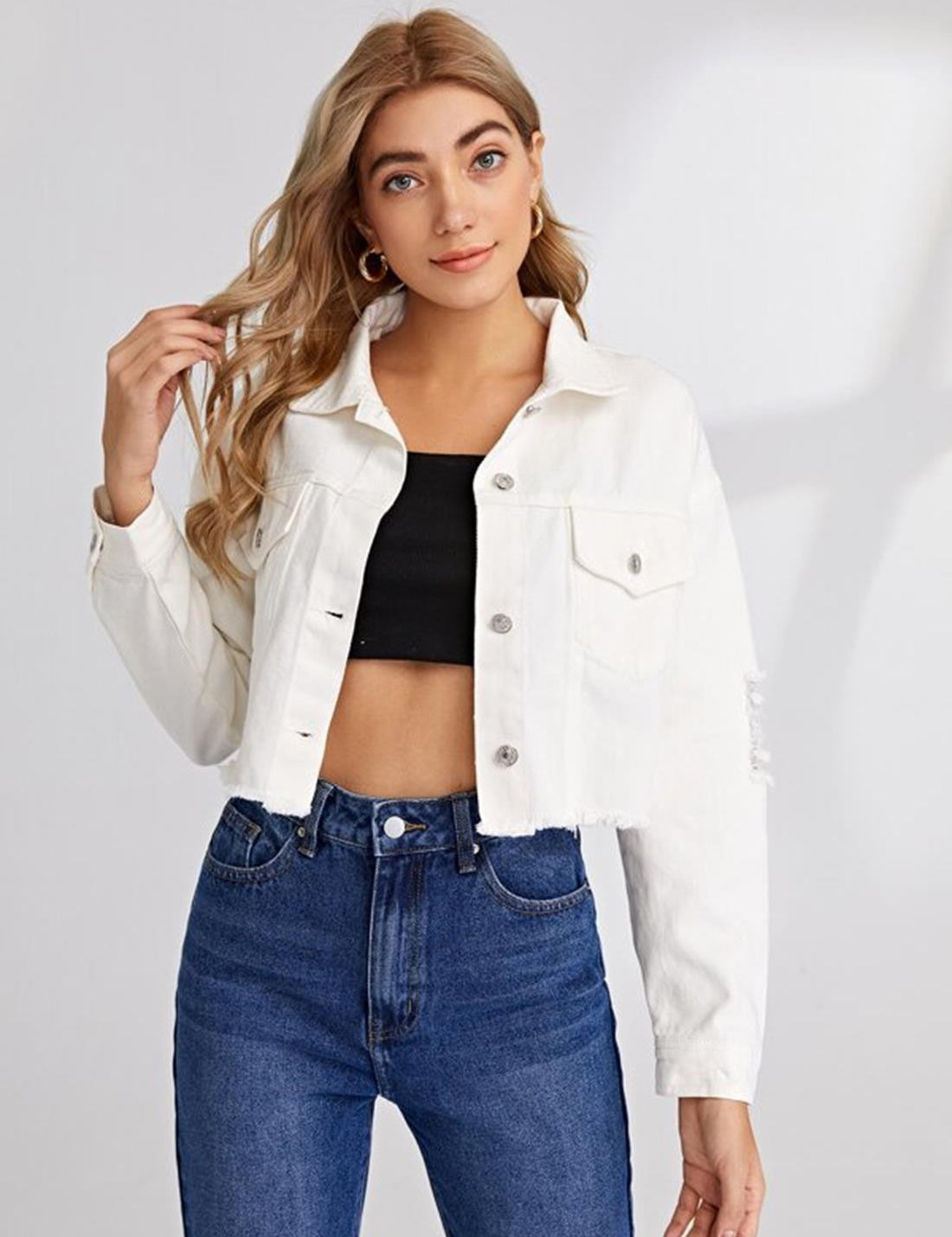 KOTTY Women Solid Denim Jacket