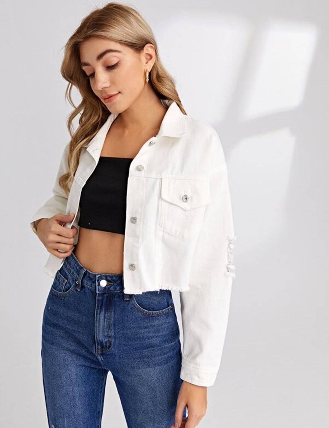 KOTTY Women Solid Denim Jacket