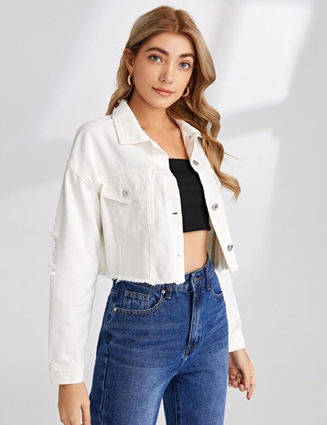 KOTTY Women Solid Denim Jacket