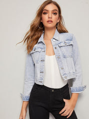 KOTTY Women Solid Denim Jacket