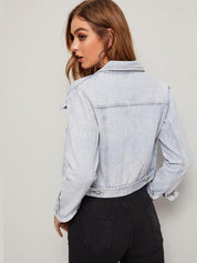 KOTTY Women Solid Denim Jacket